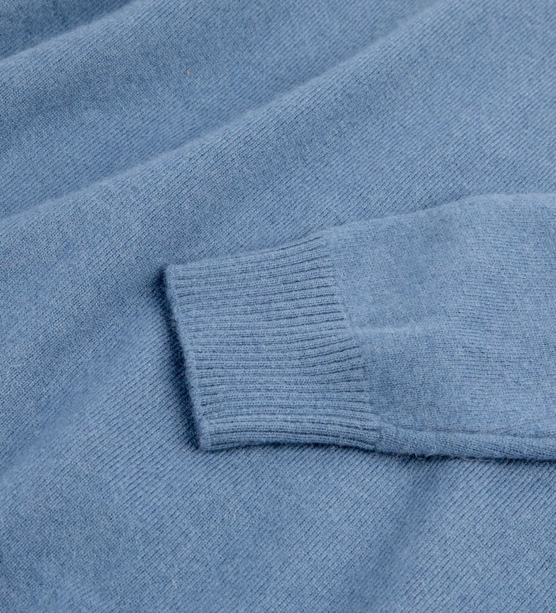 LEEZ Kids Round Neck Cashmere Sweater Blue