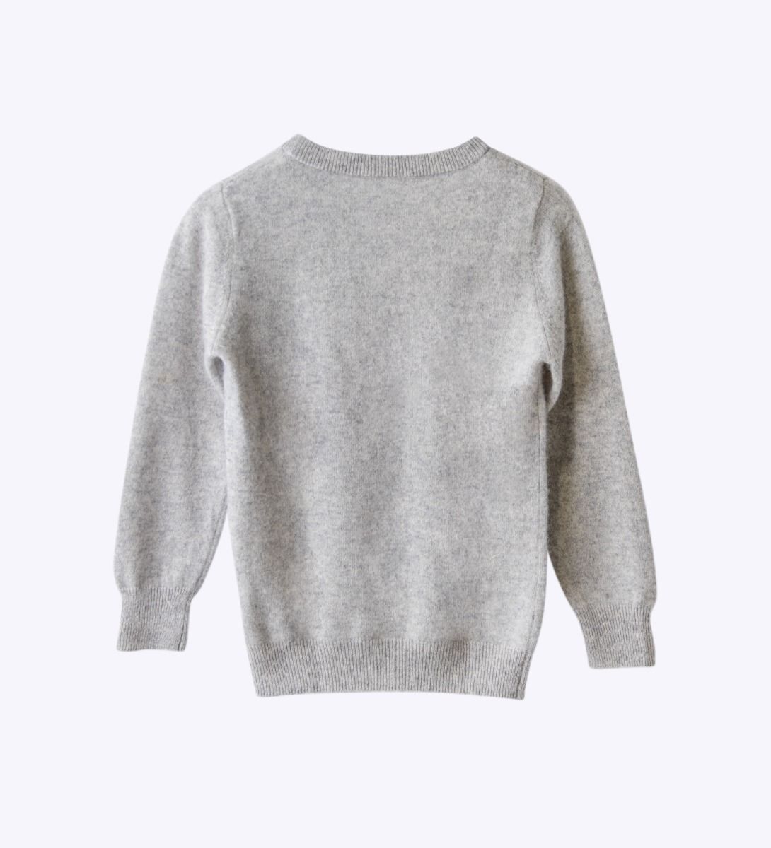LEEZ Kids Round Neck Cashmere Sweater Gray