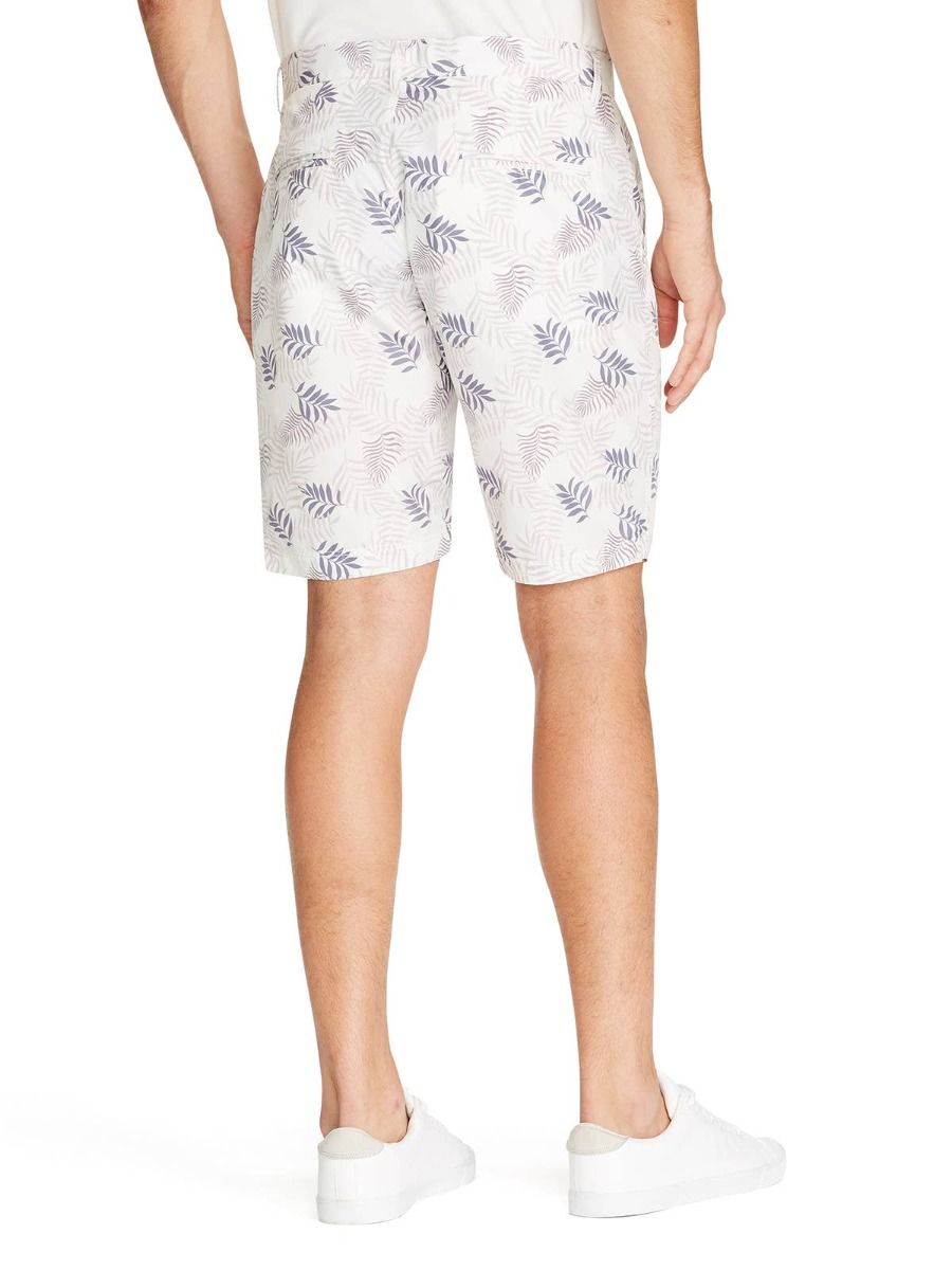 Monstera Palm Tristen Shorts - White/Grey