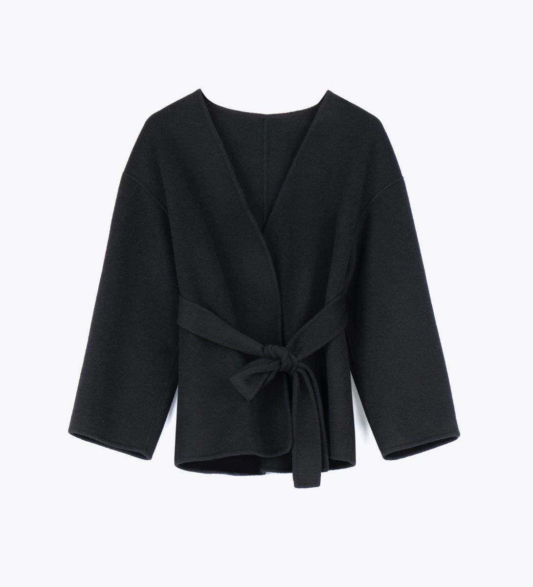 Wool Belted Coat Black