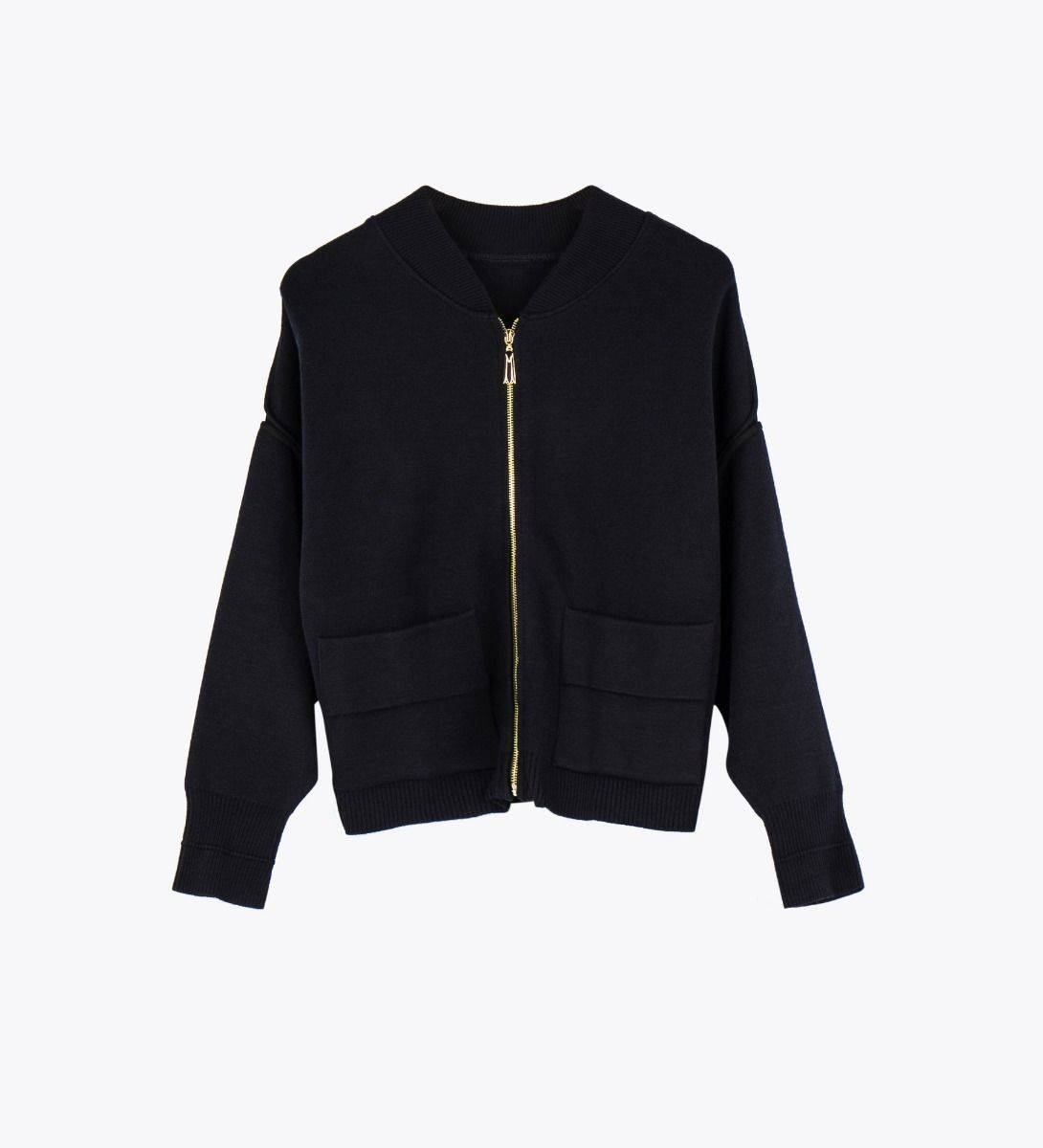 LEEZ Women Knit Zip Jacket