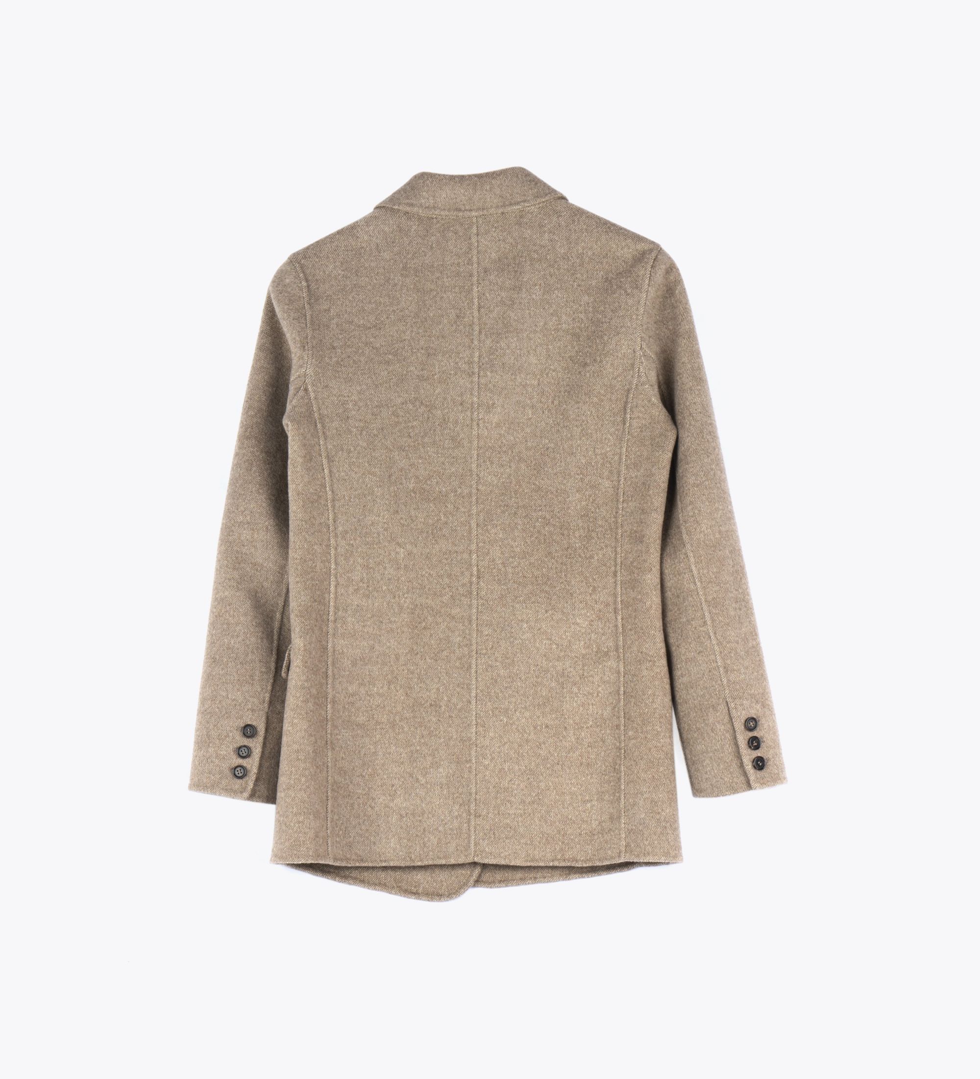 LEEZ Women One-Button Wool Blazer - Oatmeal