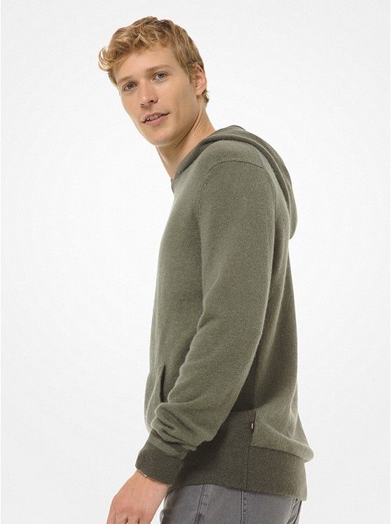 Nylon and Wool Blend Hoodie-XS