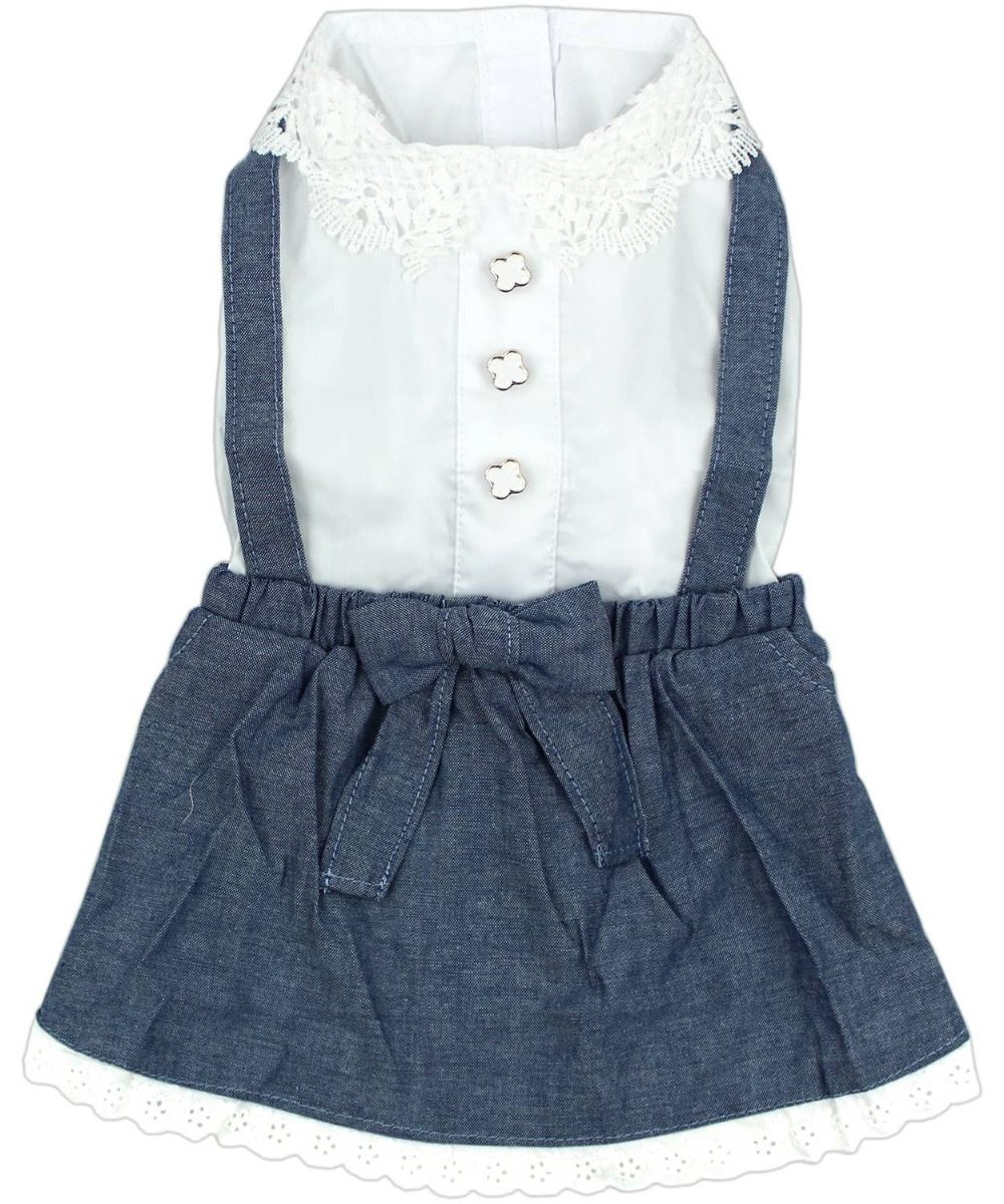 Chambray Overall Dress - Parisian Pet