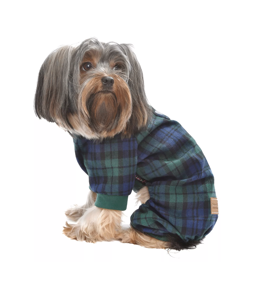 Scottish Plaid Dog Pajama - Parisian Pet