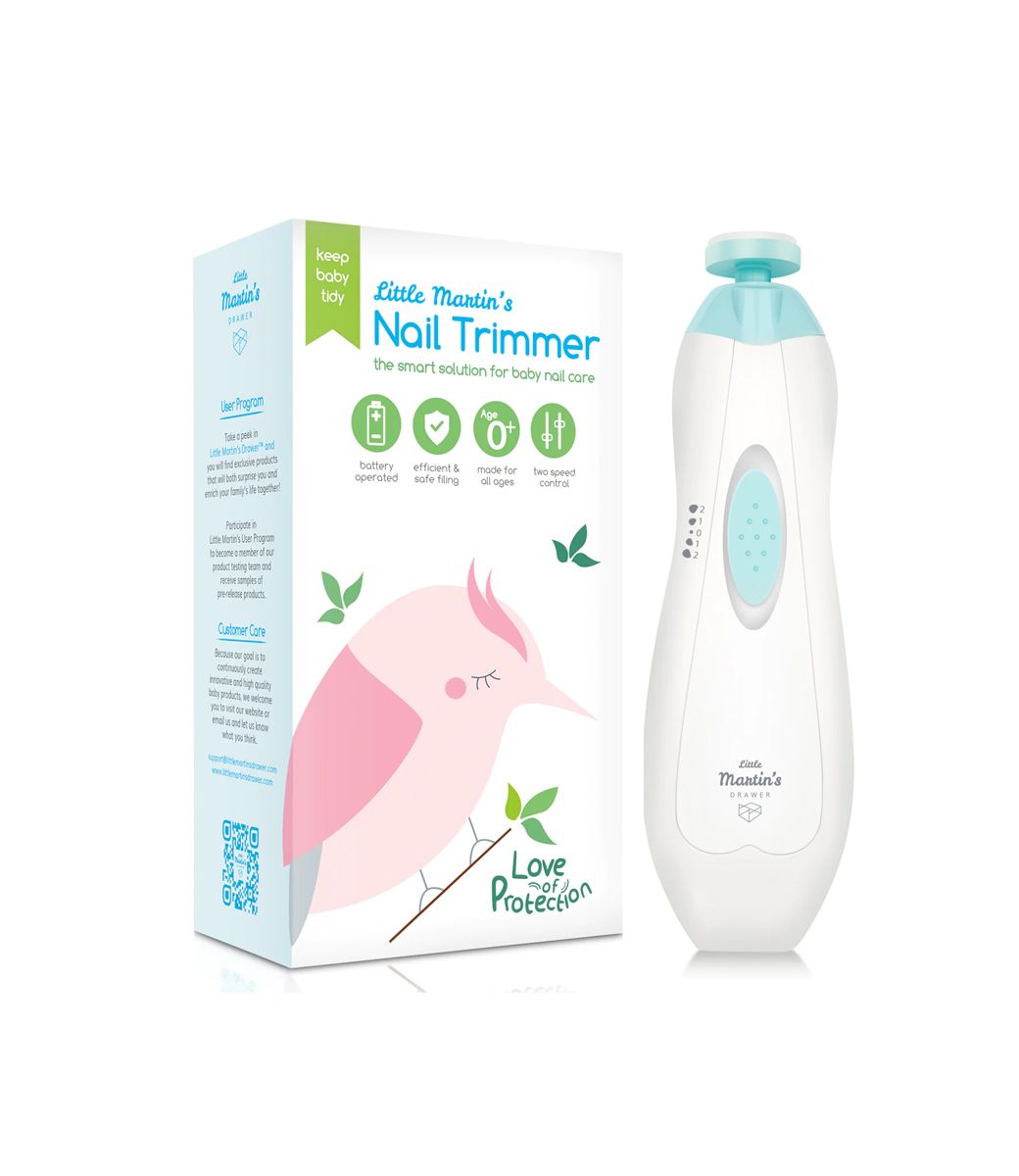 Electric Nail Trimmer with Light for Babies by Little Martin - Blue/Pink