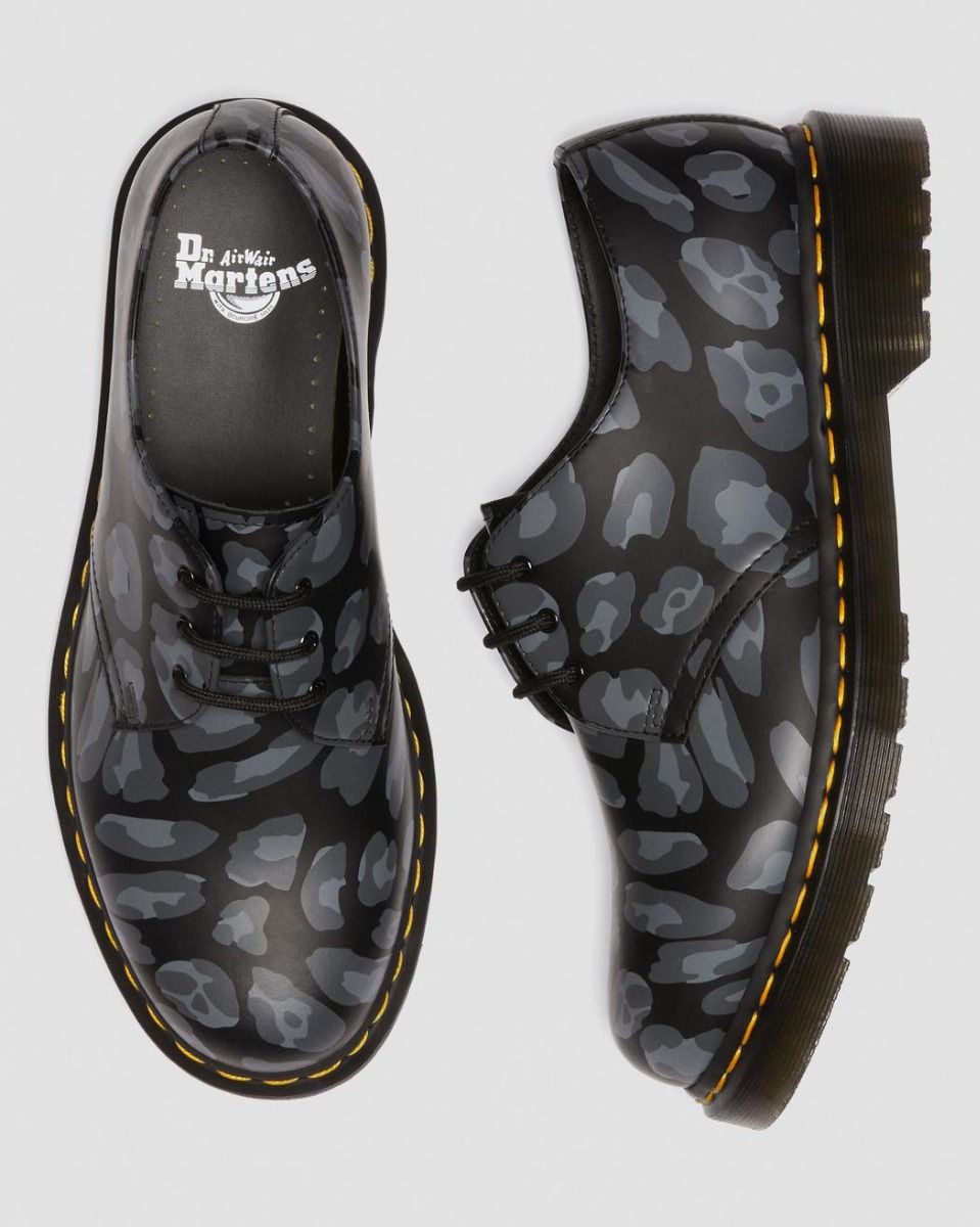 1461 DISTORTED LEOPARD PRINT OXFORD SHOES