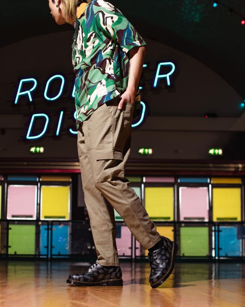 1461 DISTORTED LEOPARD PRINT OXFORD SHOES