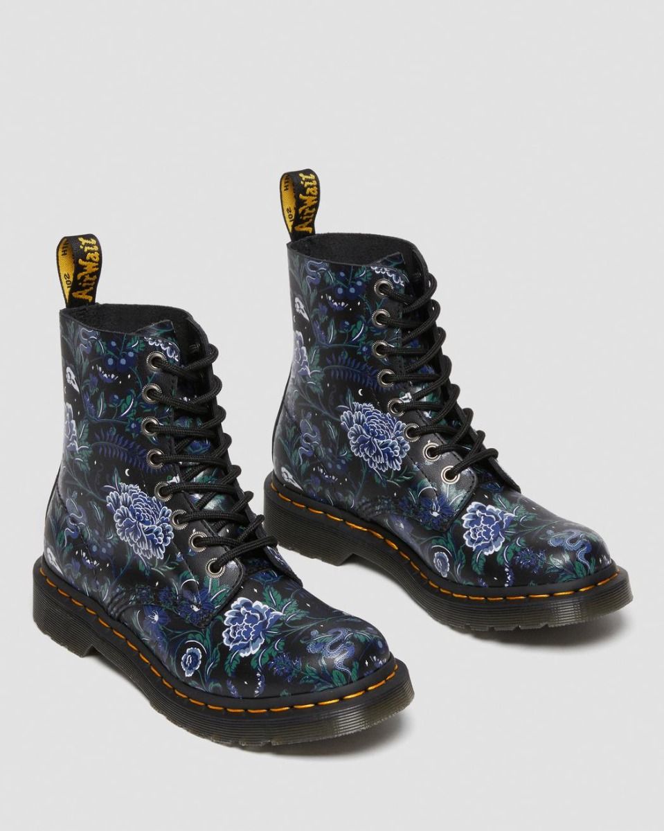 1460 PASCAL WOMEN'S MYSTIC FLORAL LACE UP BOOTS