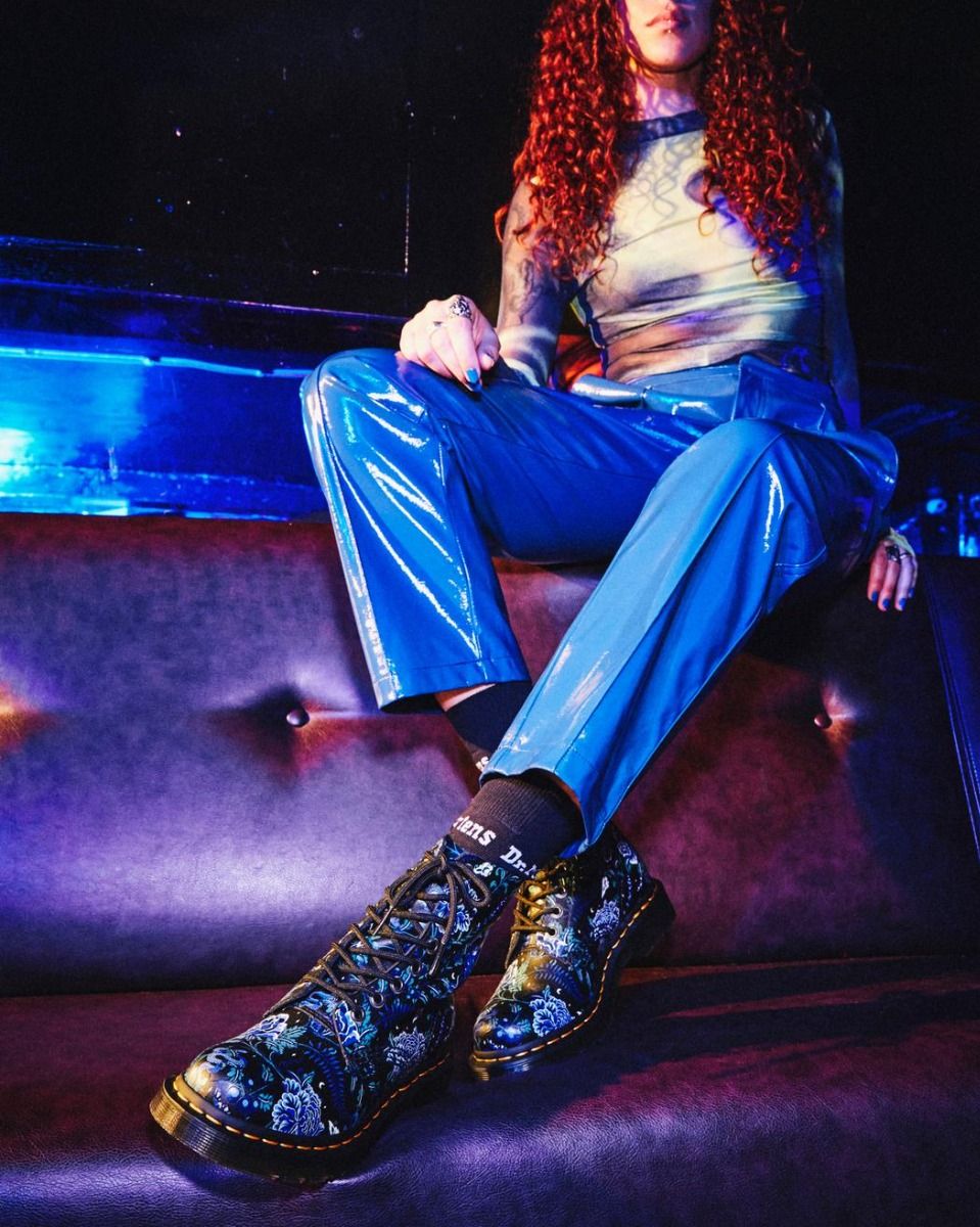 1460 PASCAL WOMEN'S MYSTIC FLORAL LACE UP BOOTS