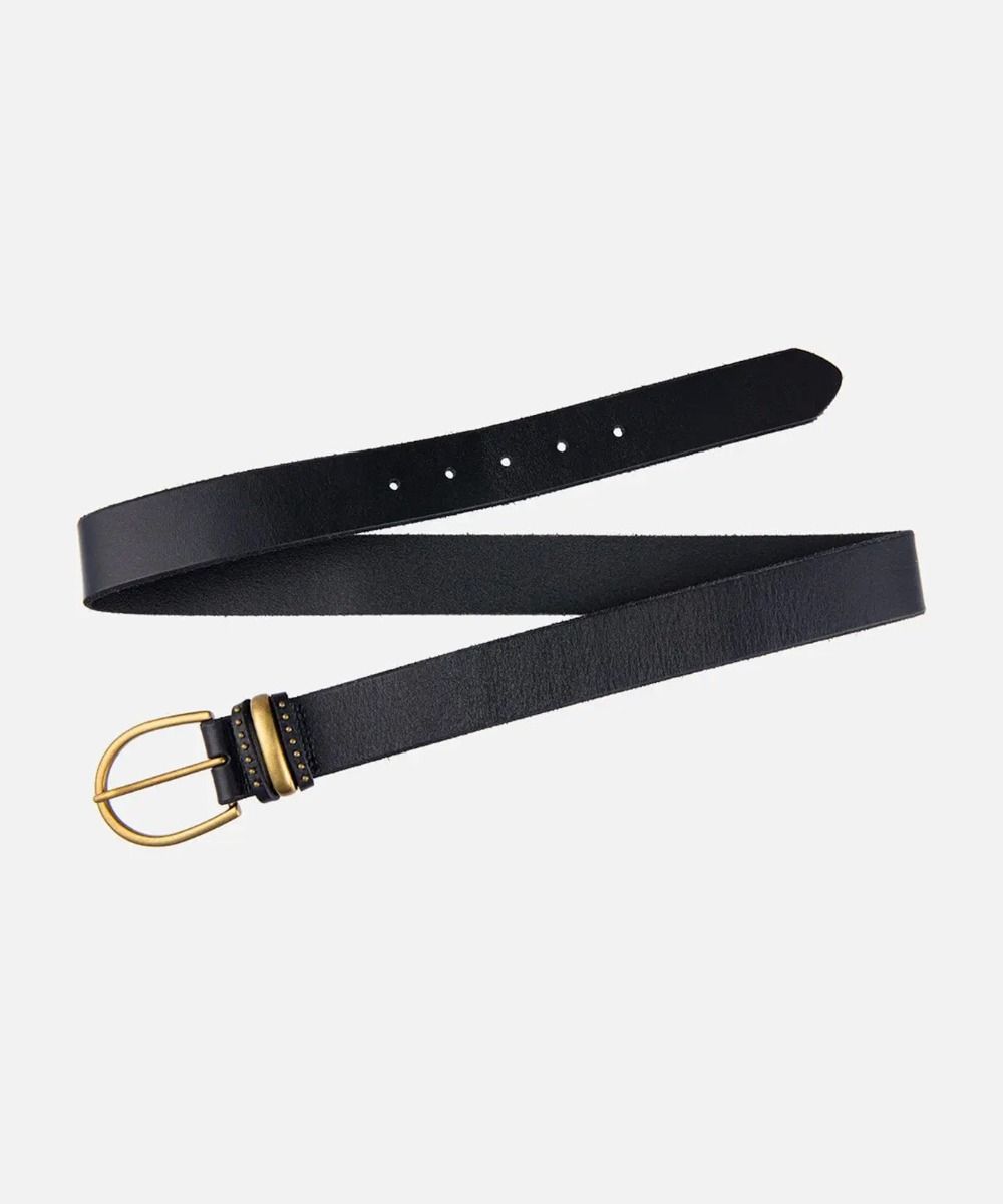 Classic Leather Belt with Flower Keeper