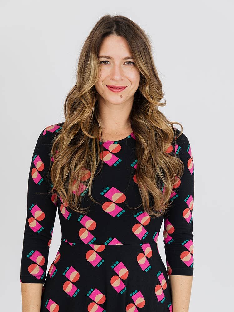 Mumbai Maxi Dress Memphis Shapes Black