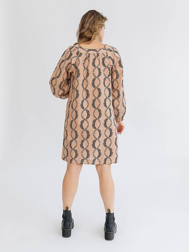 Alexis Long Sleeve Mini Dress Vine Twist Sand