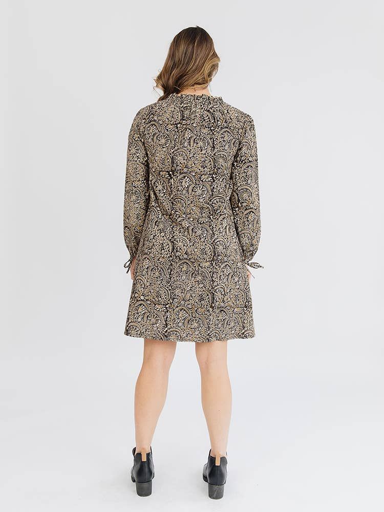 Yashvi Long Sleeve Dress Midnight