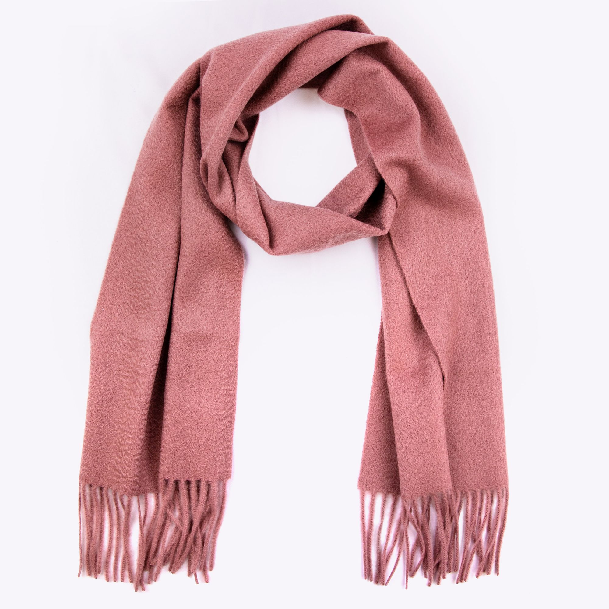 100% Cashmere Solid Scarf Mauve Taupe