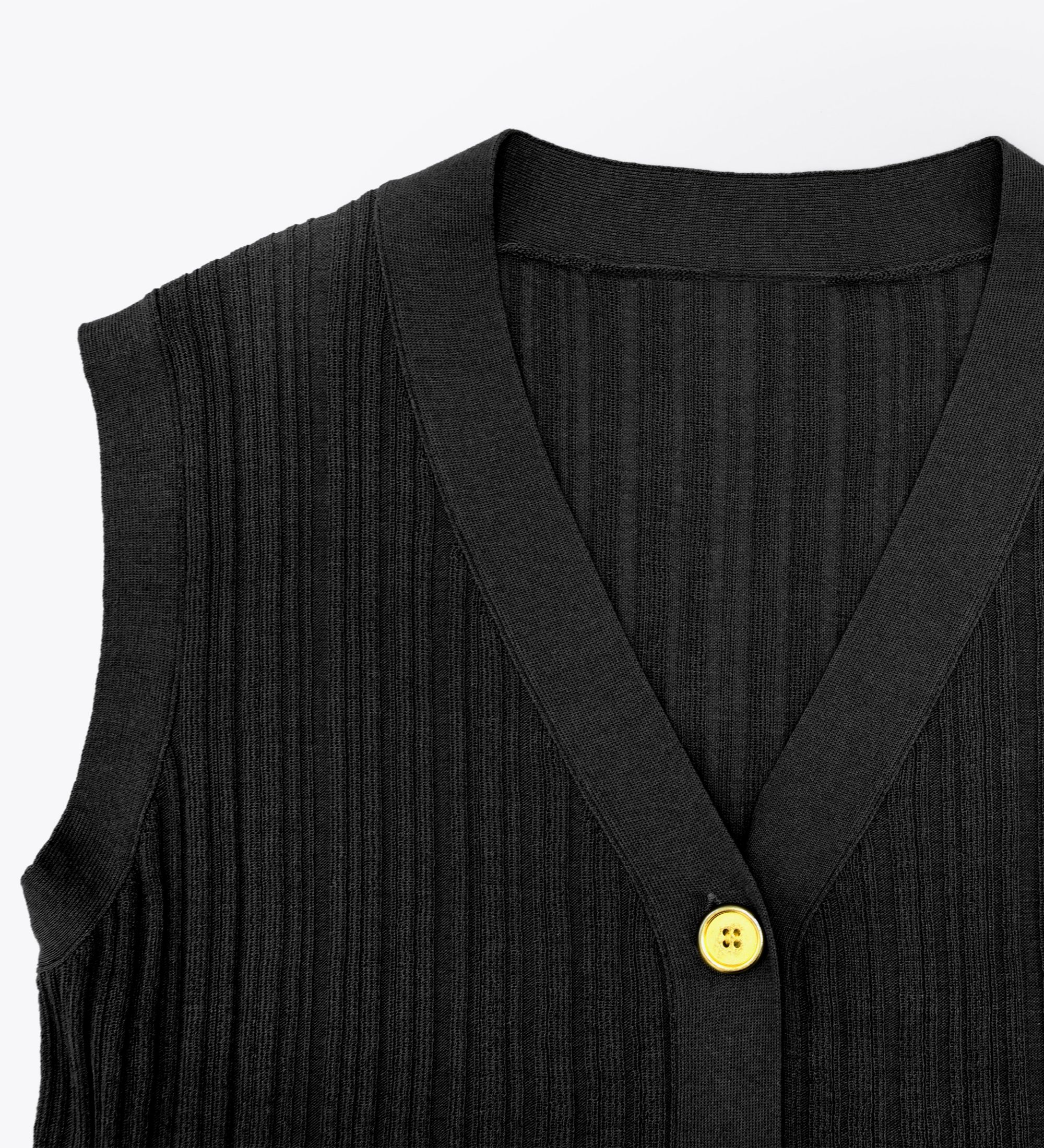 LEEZ Women Knit Sweater Tank - Black