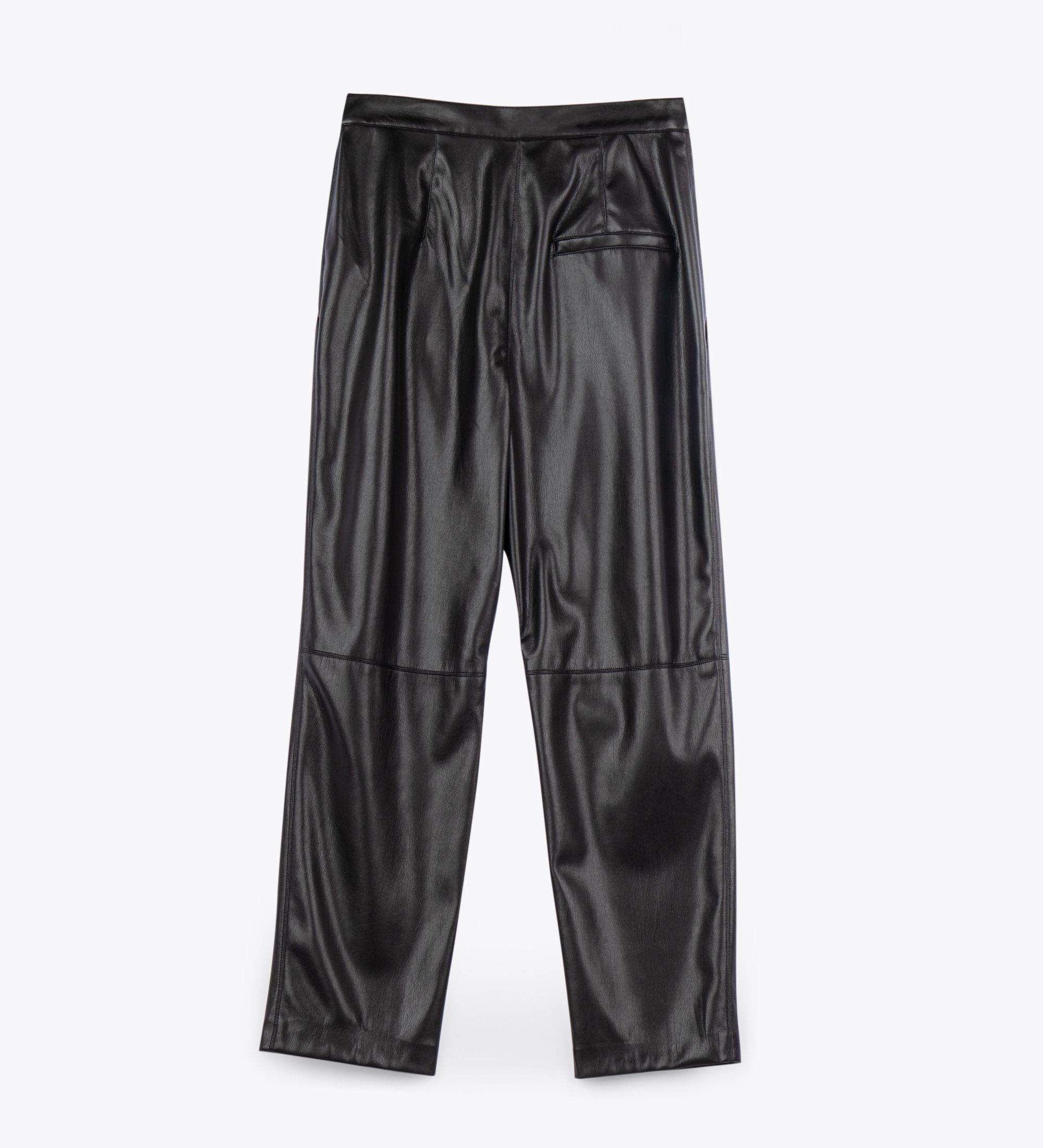 LEEZ Women Leather Pant - Black