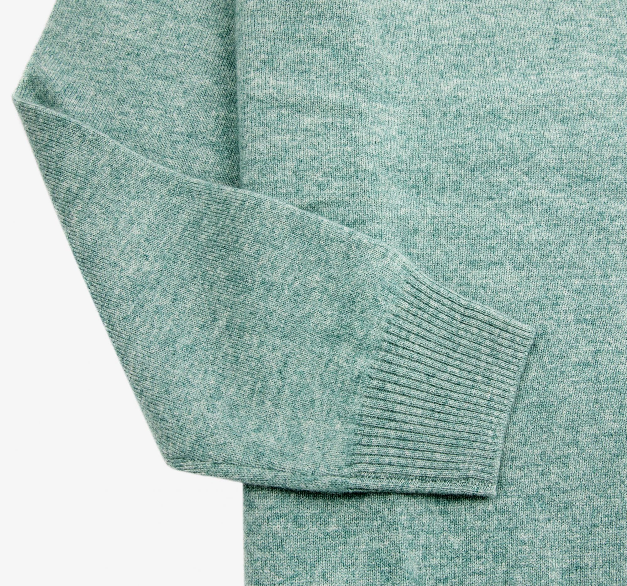 LEEZ Men V-neck Cashmere Sweater Green