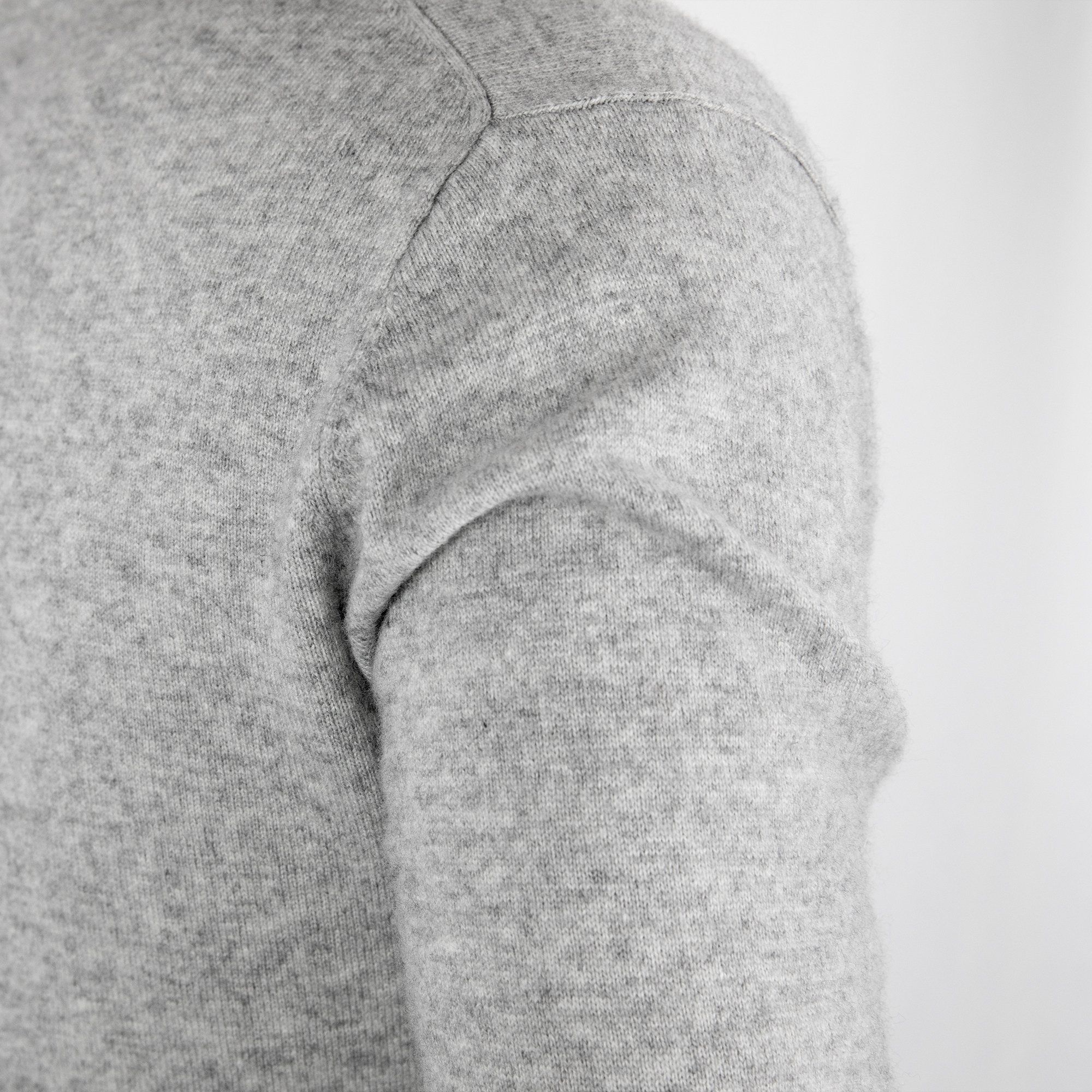 LEEZ Men V-neck Cashmere Sweater Gray
