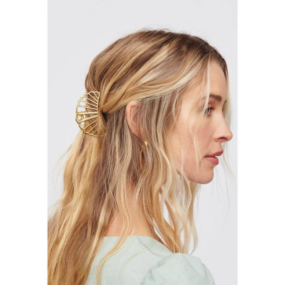 Clam Seashell Metal Claw Hair Claw