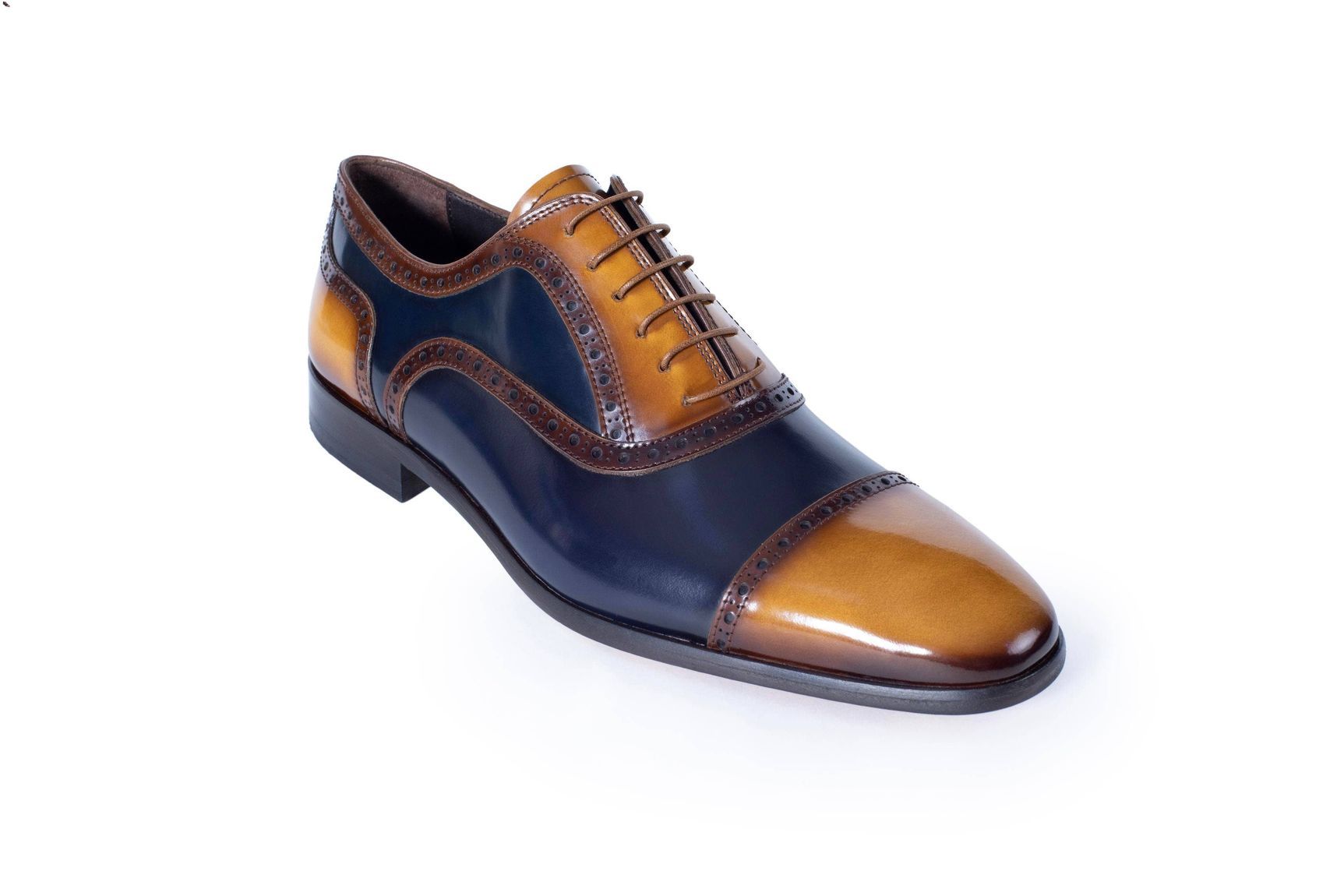 VellaPais Oxford Camel&Navy Blue