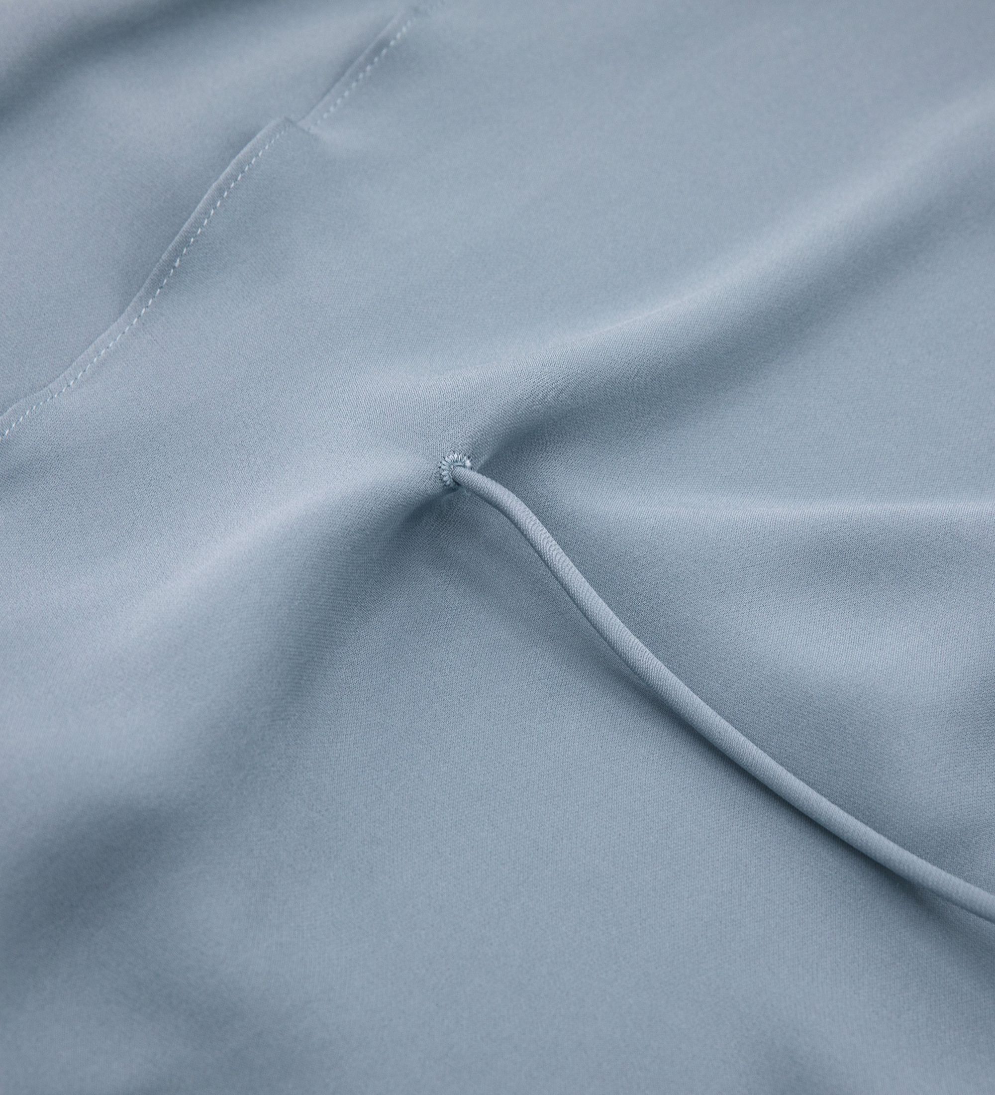 LEEZ Women Sleeveless Belted Silk Blouse Blue