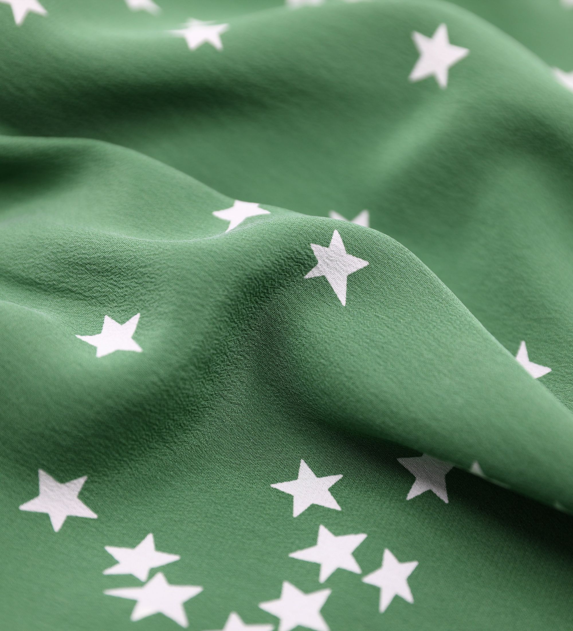 LEEZ Women Silk Shirt Star Pine Green