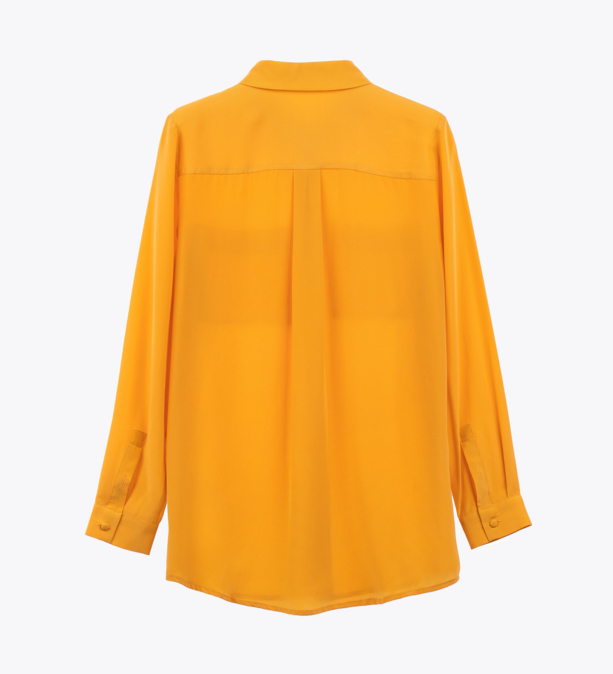 LEEZ Women Silk Shirt Yellow