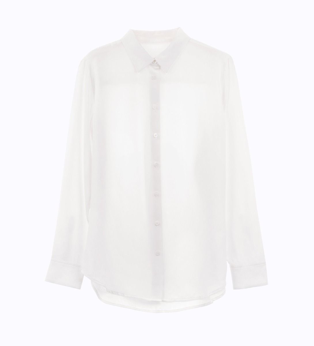 LEEZ Women Silk Shirt White