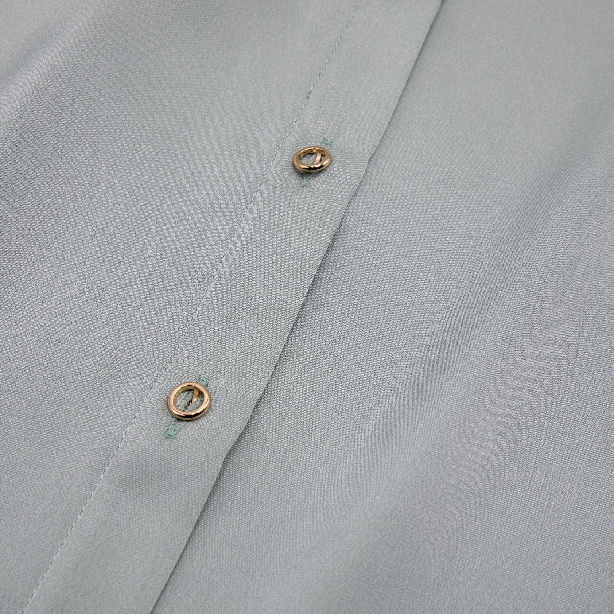 LEEZ Women Mulberry Silk Shirt Aqua