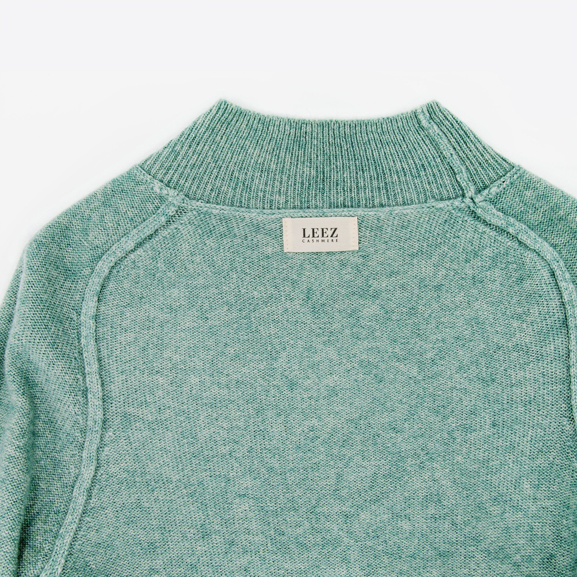 Women Cashmere Turtleneck Sweater Jade-green