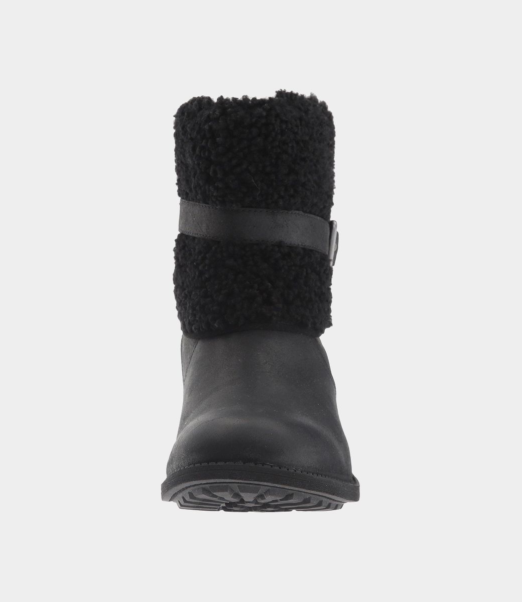 UGG Women Blayre II Shearling Genuine Cuff Suede Boots 1008220 - Black