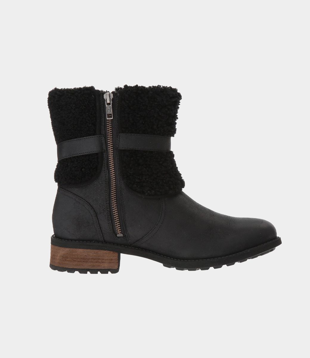 UGG Women Blayre II Shearling Genuine Cuff Suede Boots 1008220 - Black