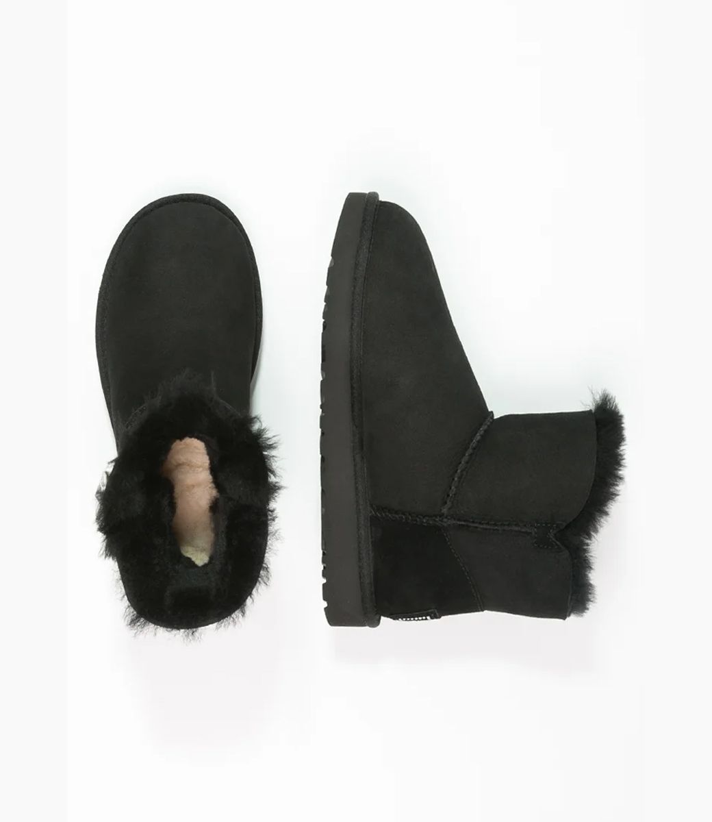 UGG Women Boots MINI BAILEY BUTTON BLING 1016554 - BLACK / 10