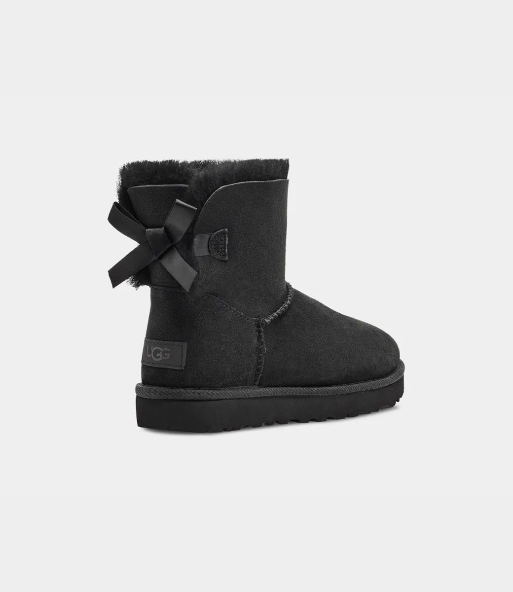 UGG Kid's T Mini Bailey Bow II - BLACK / 7