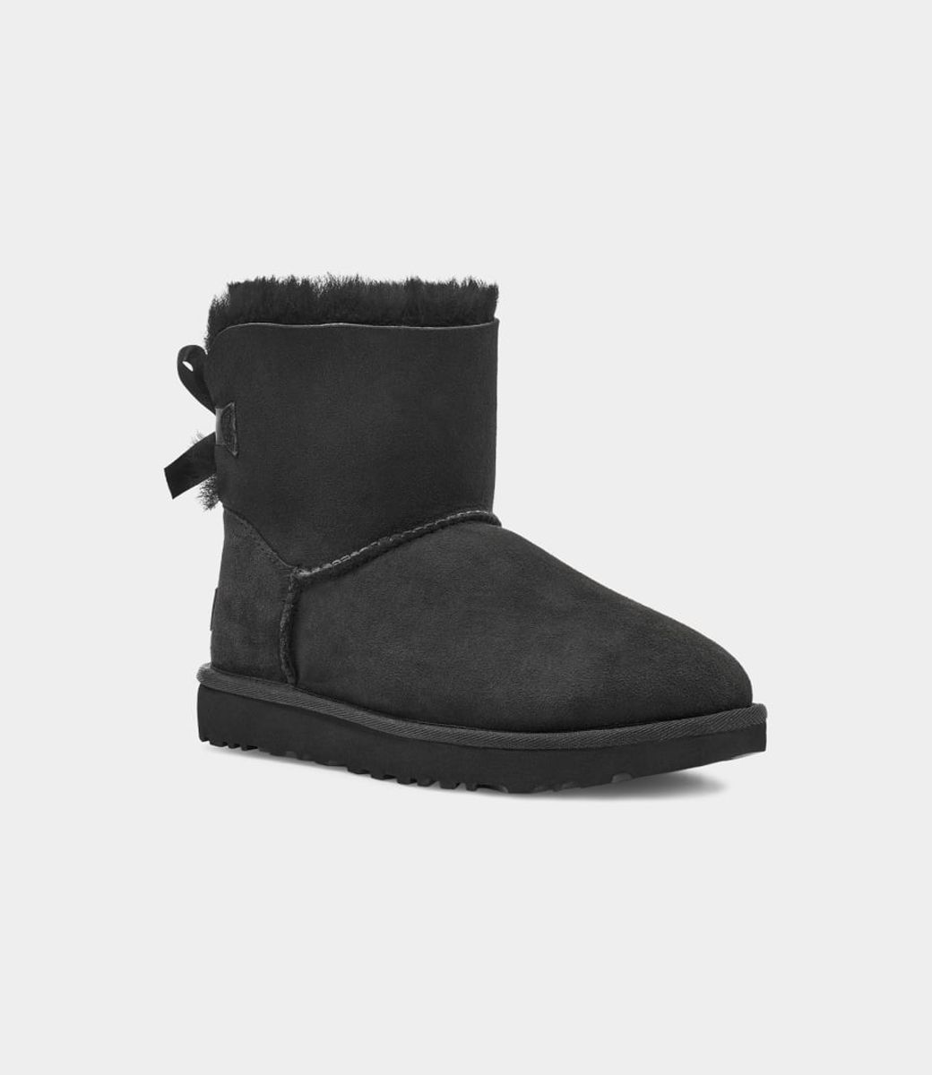UGG Kid's T Mini Bailey Bow II - BLACK / 7